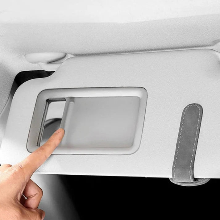 Clip à Lunettes Multifonctionnel en Daim pour Voiture