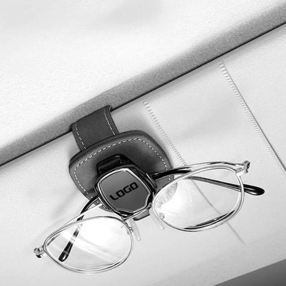 Clip à Lunettes Multifonctionnel en Daim pour Voiture