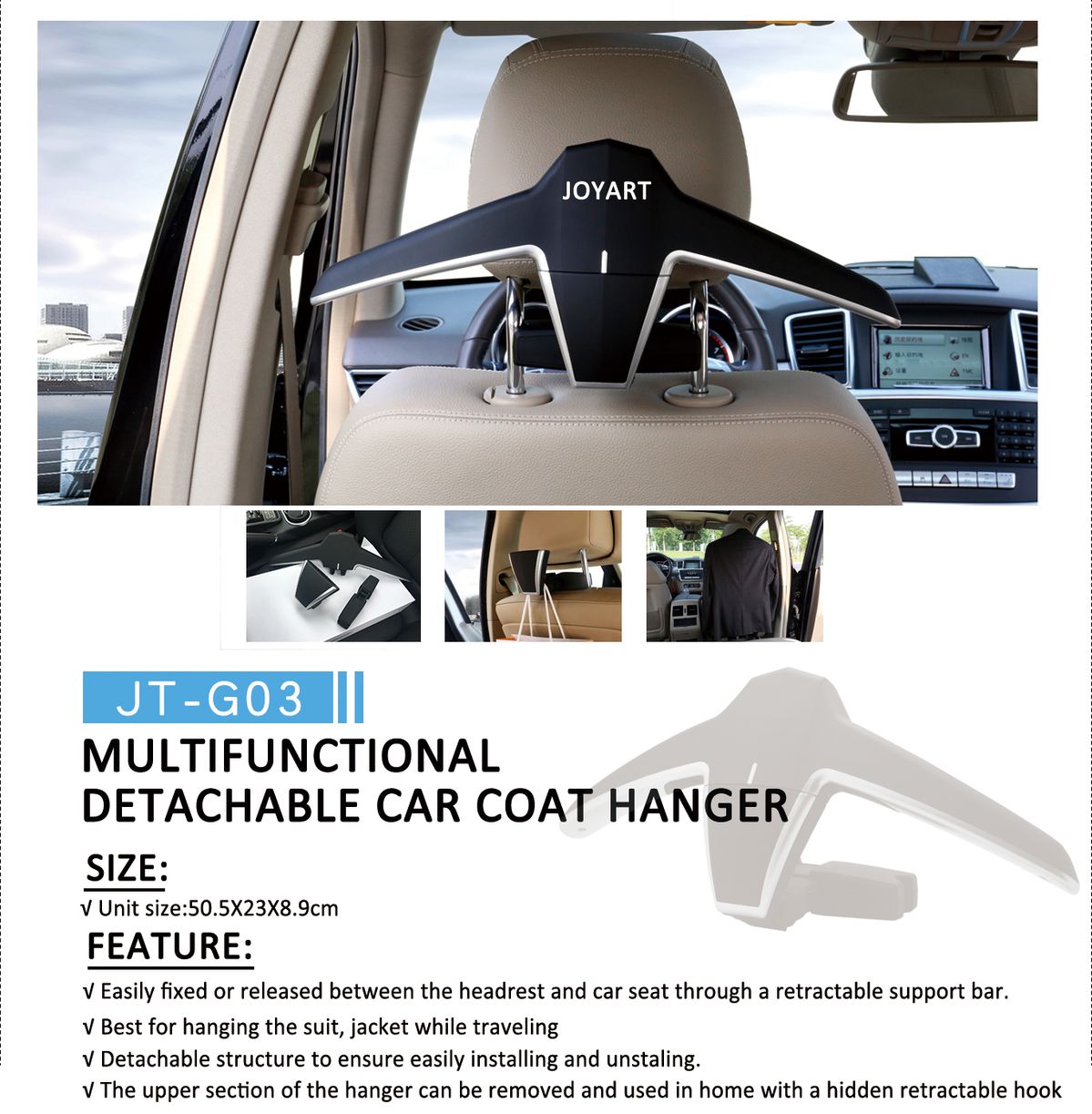 🕴️ Porte-Manteau Voiture Premium – Élégance Instantanée au Quotidien